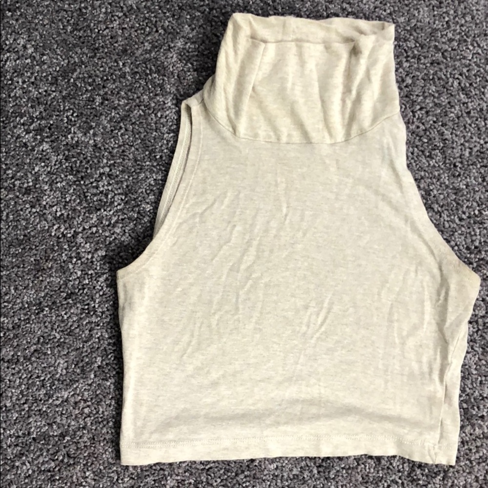 American Apparel Cropped, Sleeveless Turtleneck